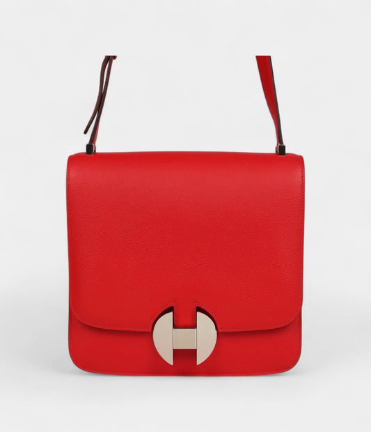 Hermès 2002-20 Rouge De Coeur Evercolor Palladium Hardware