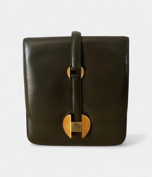 Hermès 2002 Green Leather Handbag