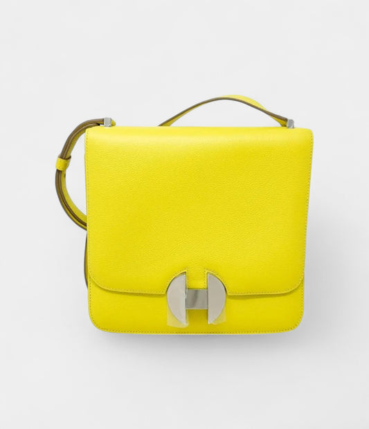 Hermès 2002 Yellow Leather Handbag