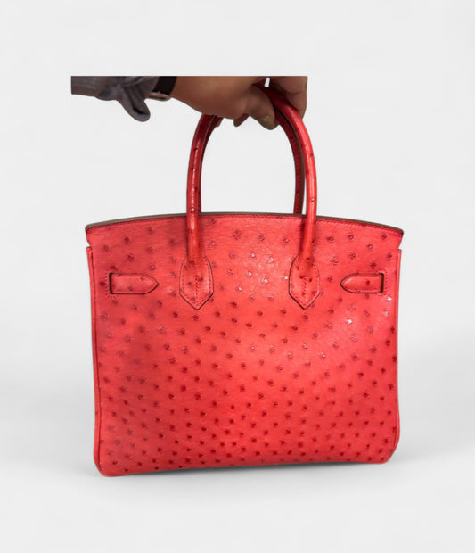 Hermès Birkin 30 Exotic Elegance in Ostrich Leather