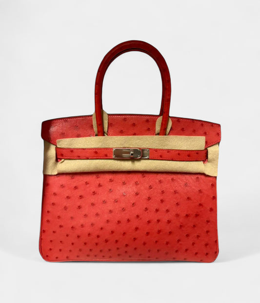 Hermès Birkin 30 Exotic Elegance in Ostrich Leather