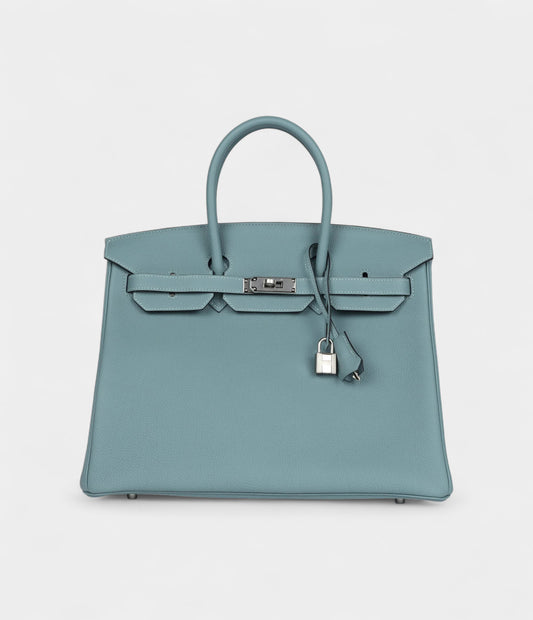 Hermès Birkin 35 Ciel Togo Palladium Hardware