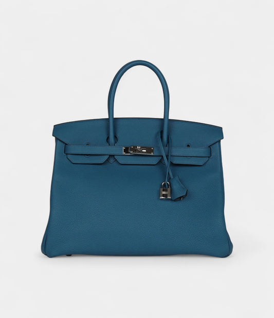 Hermès Birkin 35 Cobalt Togo Palladium Hardware