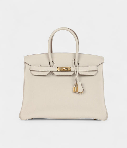 Hermès Birkin 35 Craie Togo Gold Hardware