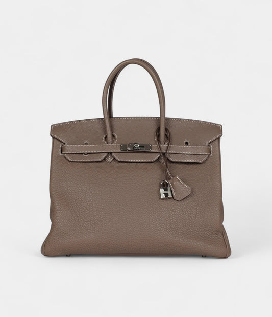 Hermès Birkin 35 Etoupe Togo Palladium Hardware