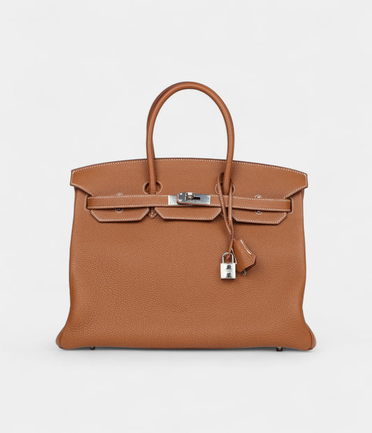 Hermès Birkin 35 Gold Togo Palladium Hardware