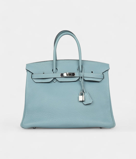 Hermès Birkin 35 Gray Ciel Togo Palladium Hardware