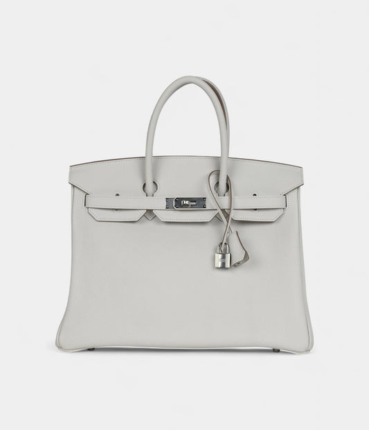 Hermès Birkin 35 Gris Pale Togo Palladium Hardware