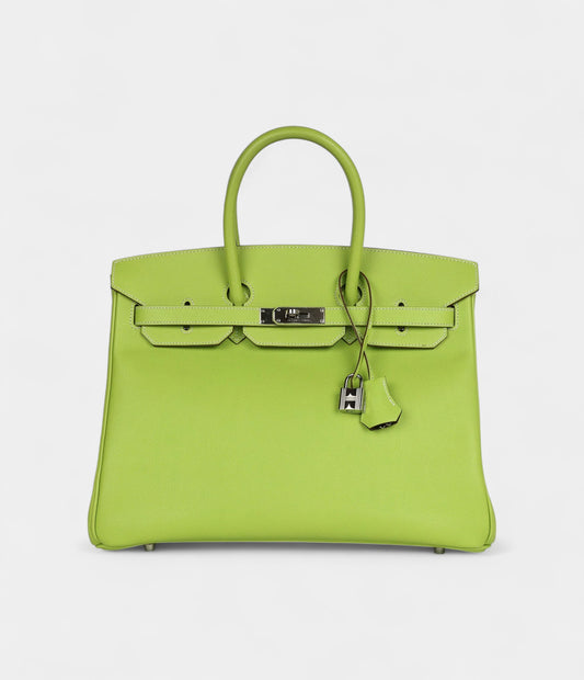 Hermès Birkin 35 Olive Green Kiwi Candy Epsom Palladium Hardware