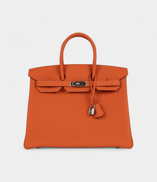 Hermès Birkin 35 Orange Togo Palladium Hardware