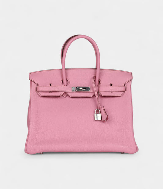 Hermès Birkin 35 Pink Bubblegum Togo Palladium Hardware