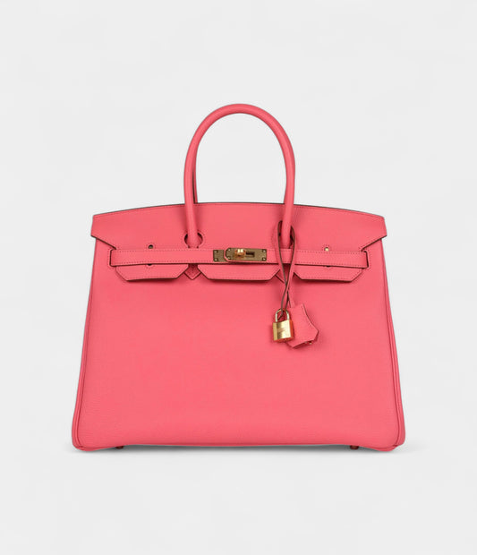 Hermès Birkin 35 Rose Lipstick Togo Hardware