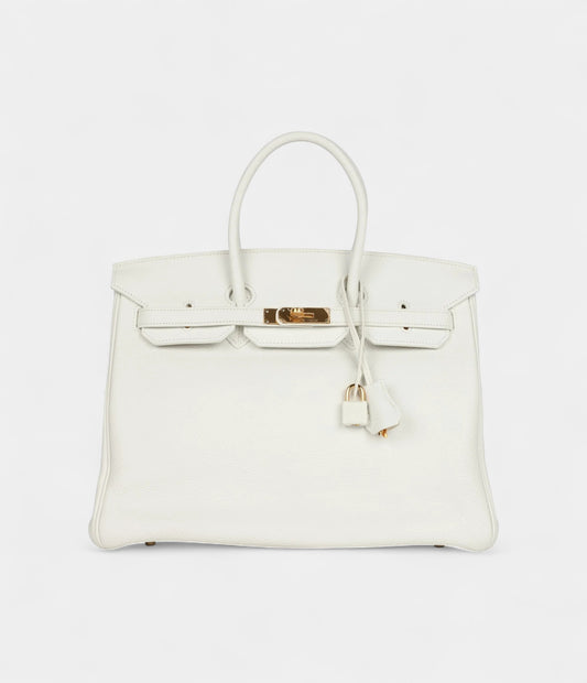 Hermès Birkin 35 White Clemence Hardware