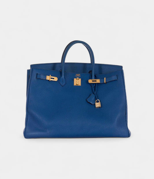 Hermès Birkin 40 French Blue Fjord Gold Hardware