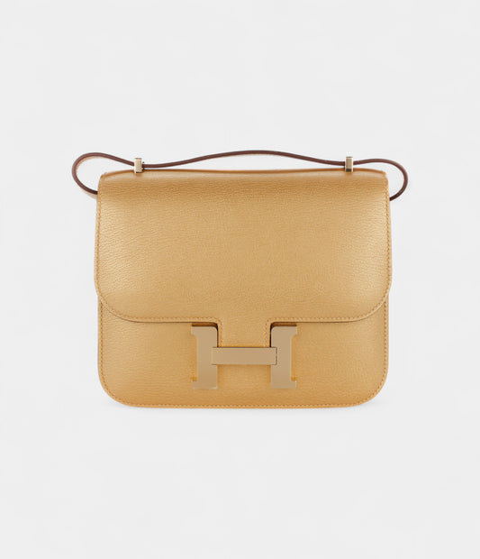 Hermès Constance 18 Dore Chevre Chamkilight Gold Hardware