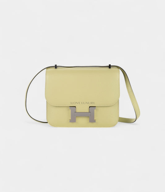Hermès Constance 18 Jaune Bourgeon Chevre Palladium Hardware