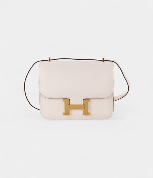 Hermès Constance 18 Mushroom Chevre Gold Hardware