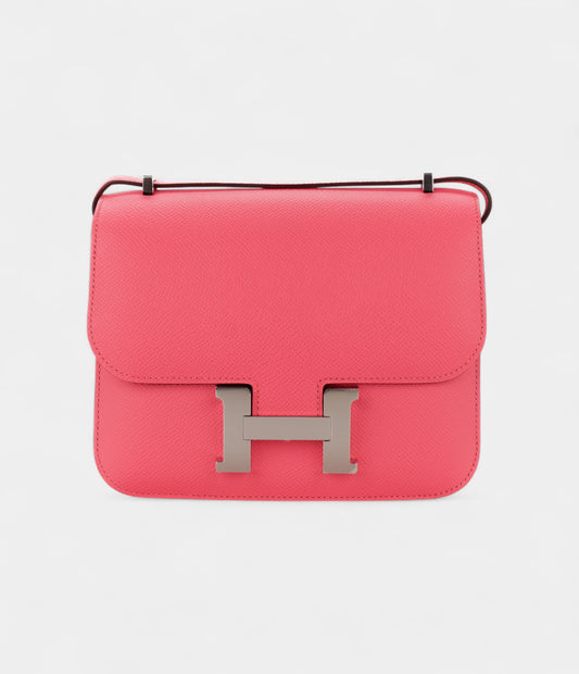 Hermès Constance 18 Rose Azalee Epsom Palladium Hardware