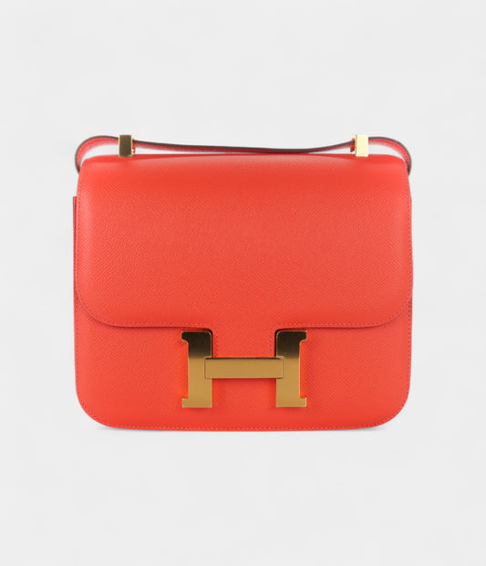 Hermès Constance 24 Rouge Jaipur Epsom Gold Hardware