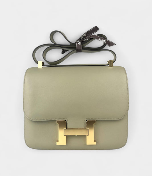 Hermes Constance 24 Sauge Swift Leather Gold Hardware