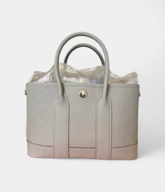 Hermès Garden Party Beige Leather Bag