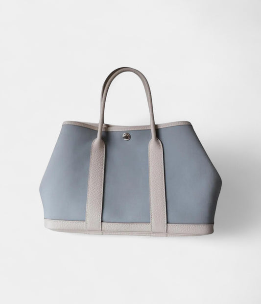 Hermès Garden Party Blue Synthetic Handbag