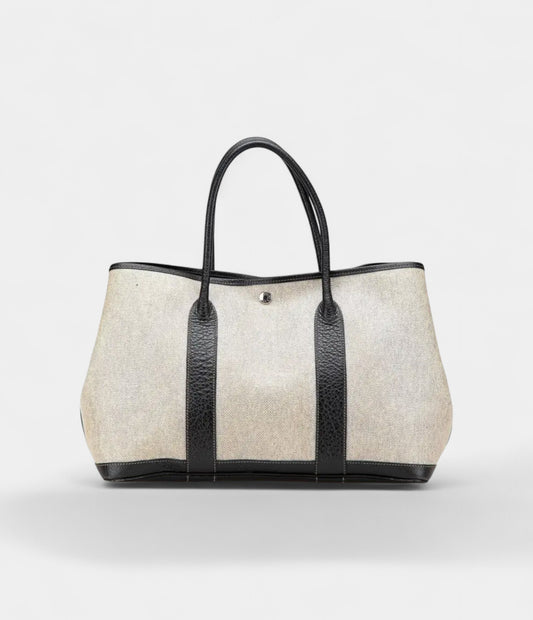 Hermes Garden Party Brown Leather Tote Bag
