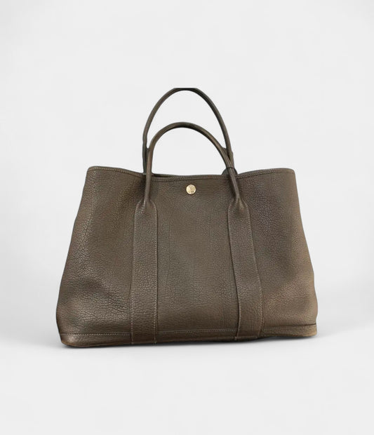 Hermès Garden Party Brown Leather Tote Handbag