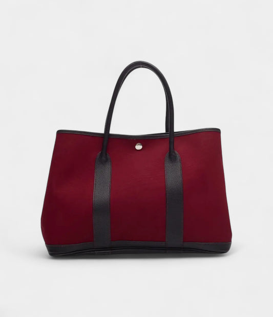 Hermès Garden Party Burgundy Cloth Bag