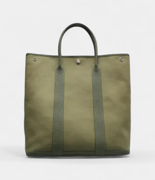 Hermès Garden Party Green Cloth Tote Bag