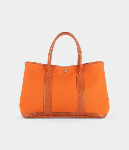 Hermès Garden Party Orange Cotton Handbag
