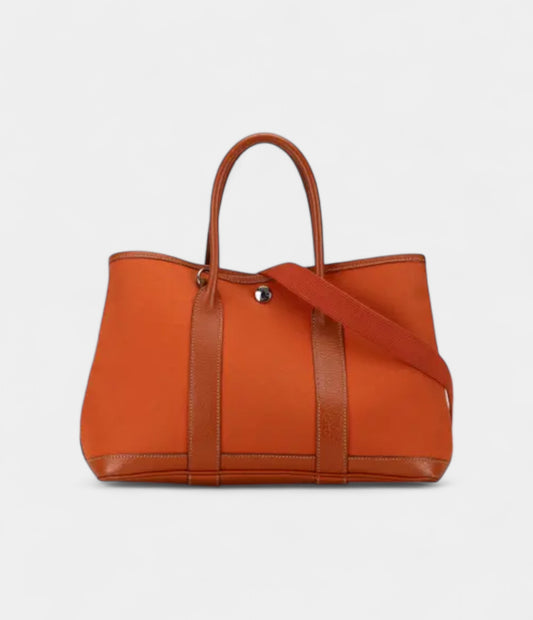 Hermès Garden Party Orange Leather Crossbody Bag