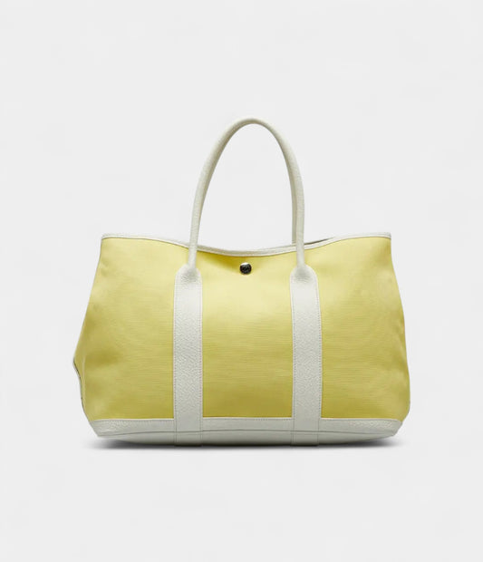 Hermès Garden Party Yellow Leather Bag