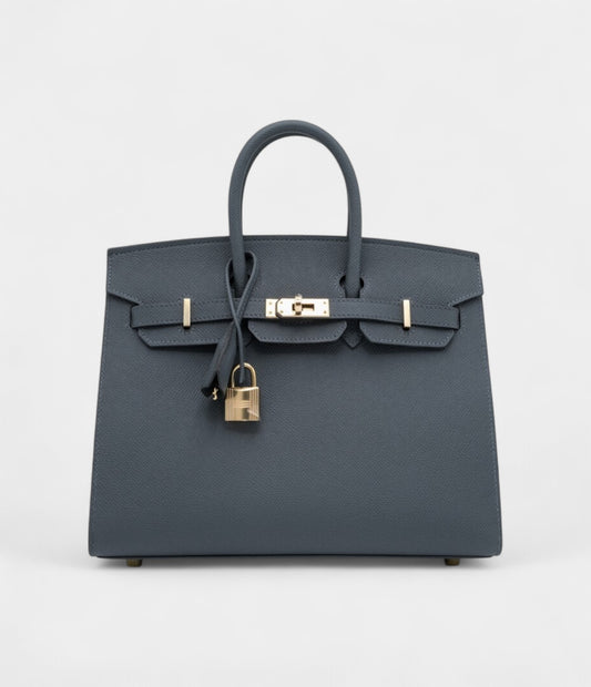 Hermès Gris Misty Epsom Birkin 25 Sellier Permabrass Hardware