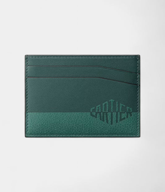 Cartier Losange Shadow Double Card Holder in Pine Green