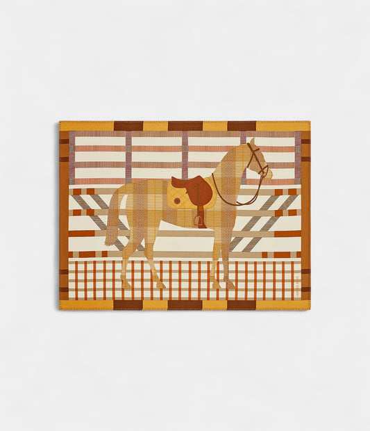 Cheval au Box Blanket A Harmonious Blend of Equestrian Heritage and Artistic Design