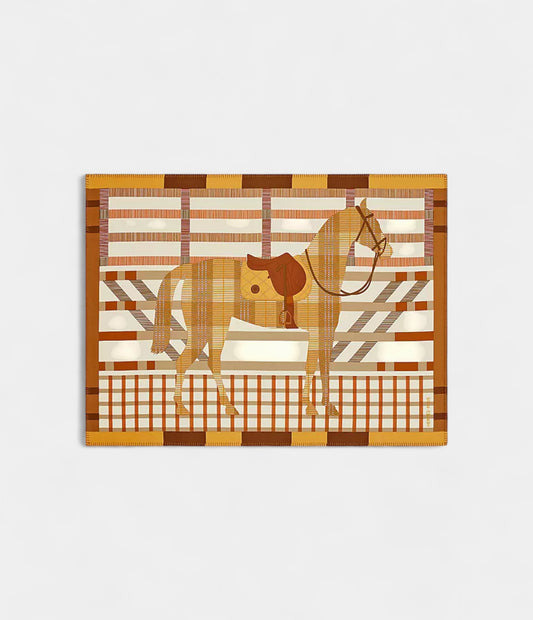 Cheval au Box Blanket A Harmonious Blend of Equestrian Heritage and Artistic Design