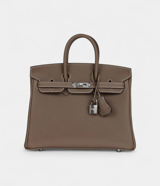 Hermès Birkin 25 Etoupe Togo Palladium Hardware