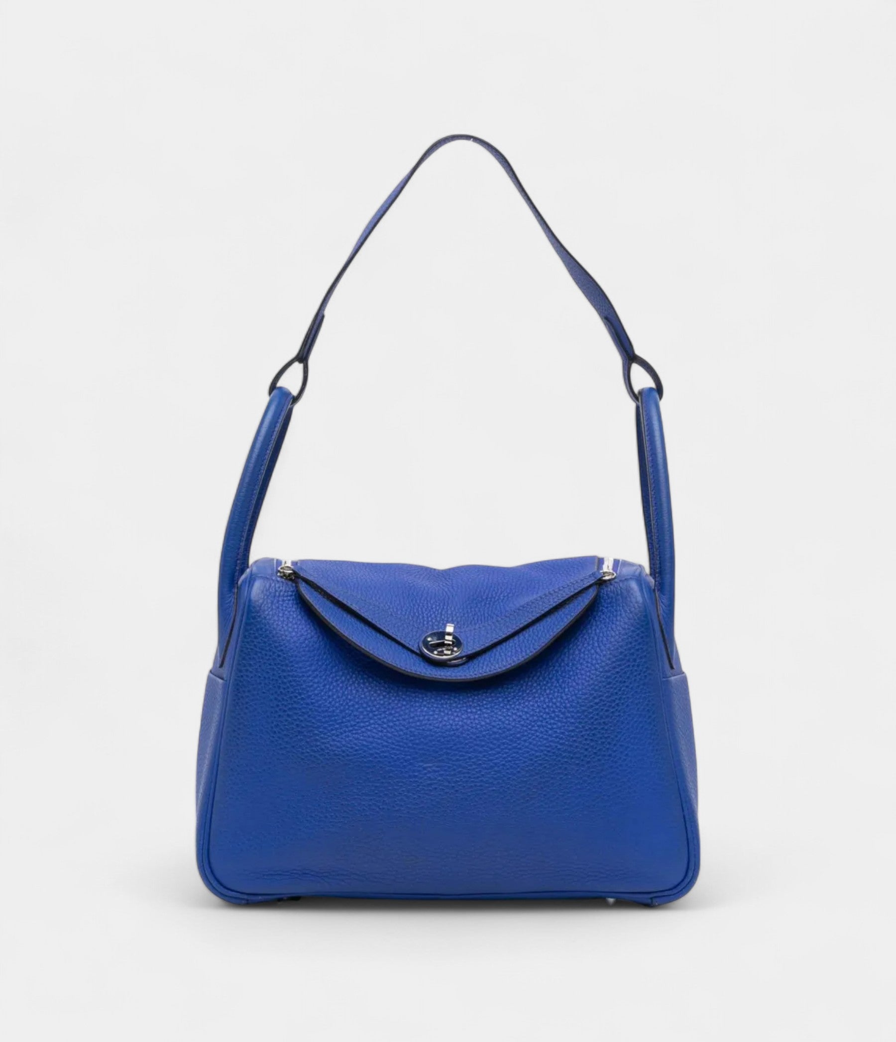 Hermès 2011 Togo Lindy 30 Satchel Rolled Handles and Flat Strap Bag