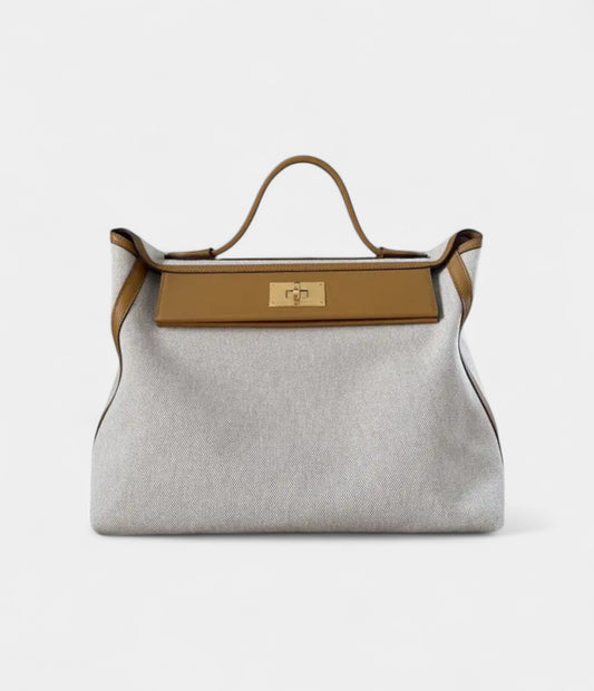 Hermès 24/24 Handmade in Multicolour Cloth with Palladium Hardware
