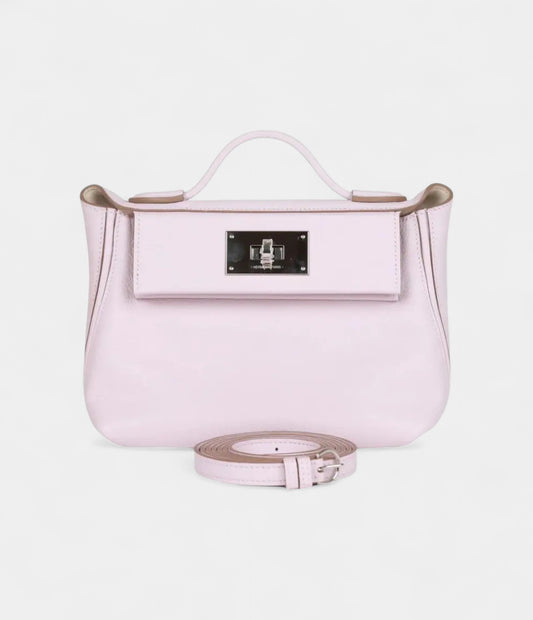 Hermès 24/24 Handmade in Pink Leather with Palladium Hardware