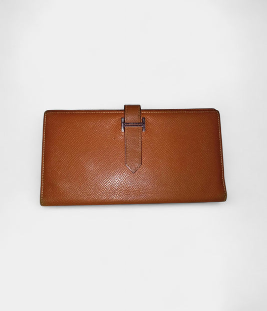 Hermès Béarn Leather Wallet In Brown Classic Elegance And Functionality
