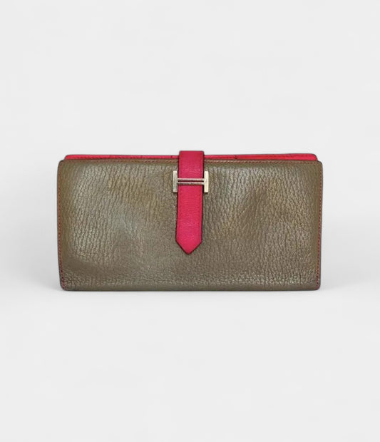 Hermès Béarn Leather Wallet in Beige Effortless Elegance Neutral Classic