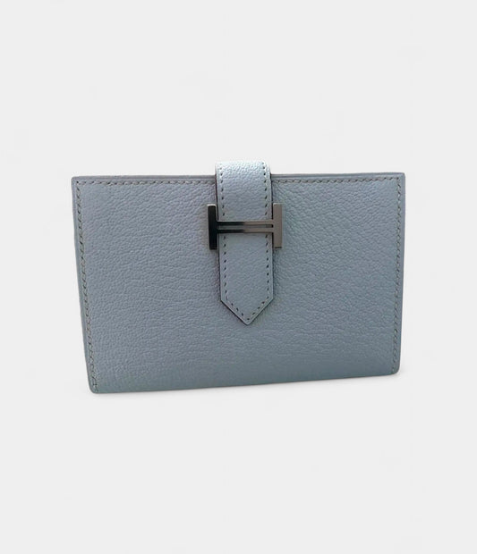 Hermès Béarn Leather Wallet in Blue Cool Sophistication with Iconic Charm