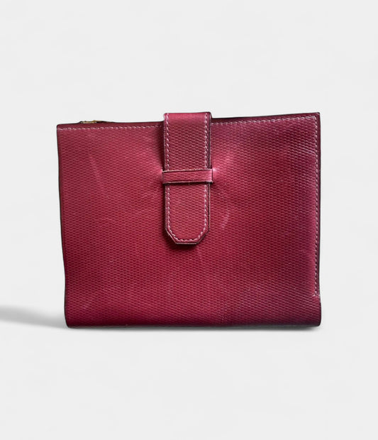 Hermès Béarn Leather Wallet in Burgundy Deep Elegance Timeless Design