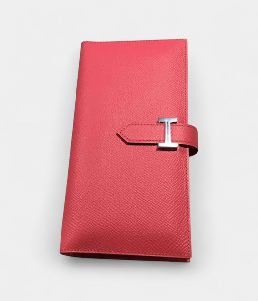 Hermès Béarn Wallet in Pink Leather Sophisticated Essential