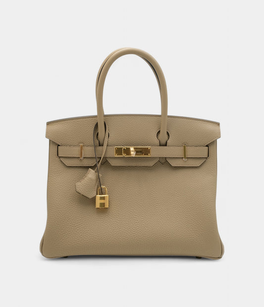 Hermès Beige Marfa Togo Birkin 25 Gold Hardware