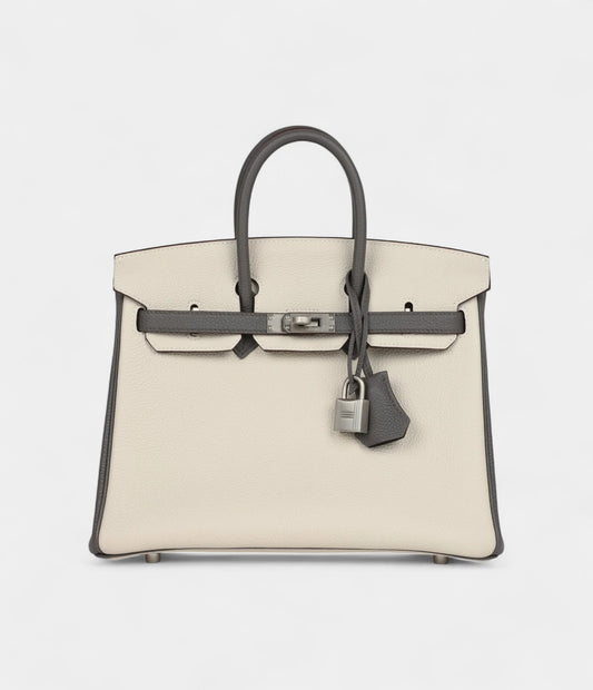 Hermès Birkin 25 Beton and Etain Togo Brushed Palladium Hardware