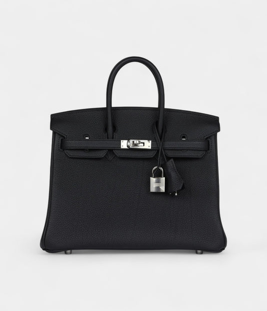 Hermès Birkin 25 Black Togo Palladium Hardware