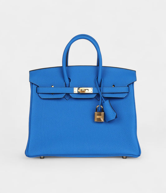 Hermès Birkin 25 Bleu Hydra Togo Gold Hardware